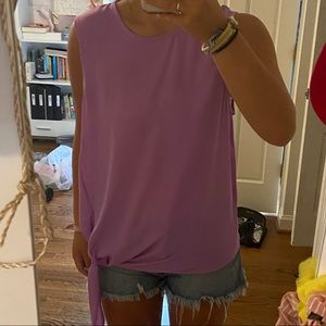 Purple Shirt with tie and bottom